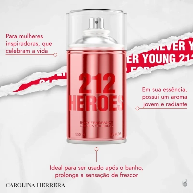 body spray feminino carolina herrera 212 heroes