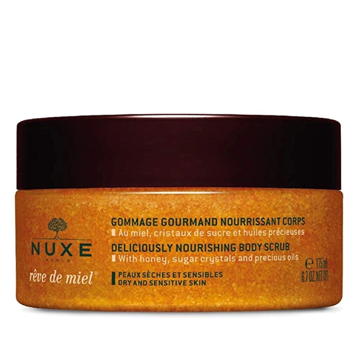 esfoliante corporal nitritivo  nuxe rêve de miel nourishing 175 ml 1