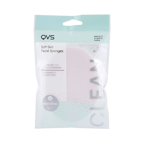 esponja para limpeza facial qvs 2 unid