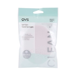esponja para limpeza facial qvs 2 unid