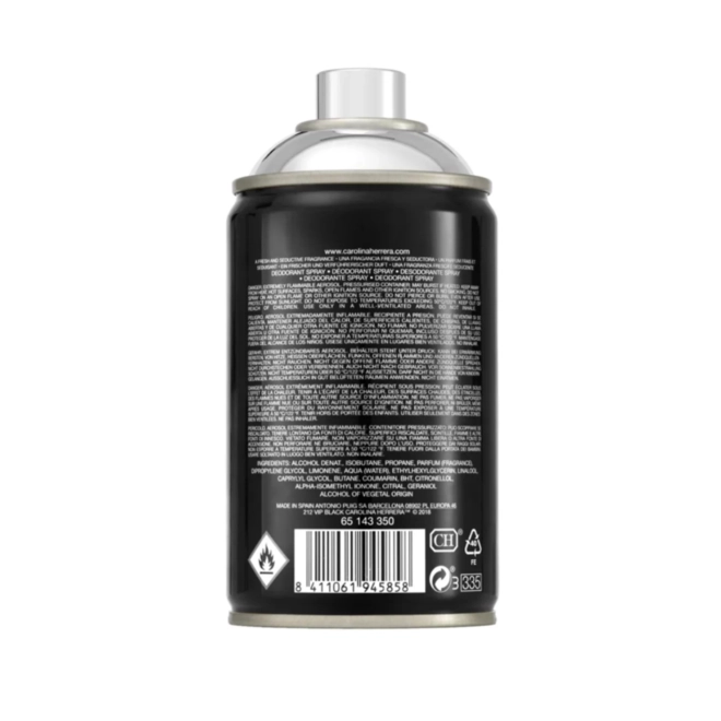 body spray masculino carolina herrera 212 vip men black