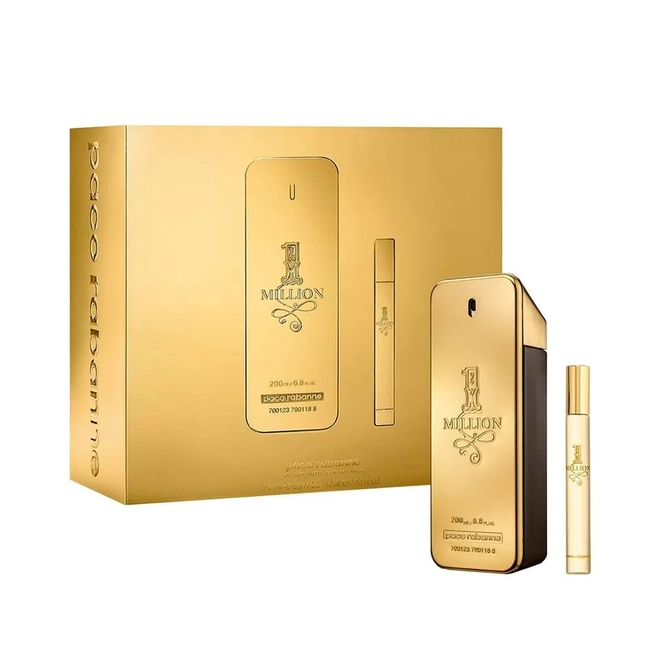 kit paco rabanne one million masculino eau de toilette 200 ml + mini 10 ml