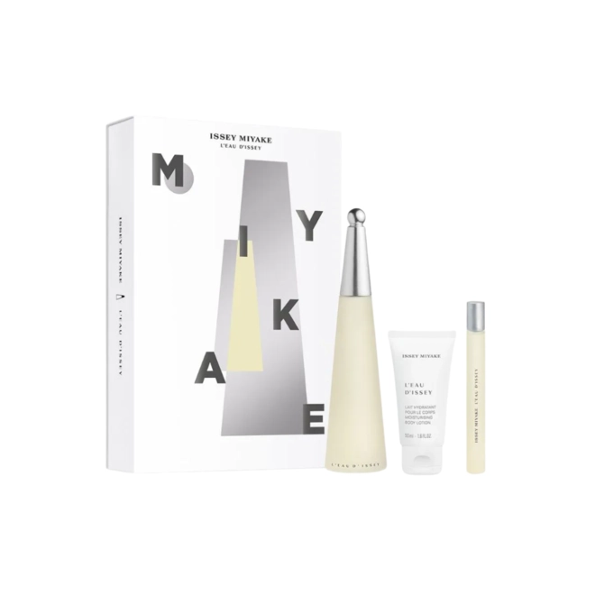 kit issey miyake leau dissey feminino eau de toilette 100 ml + body lotion 50 ml + travel size 10 ml