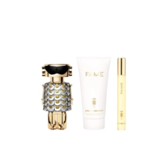 kit paco rabanne fame feminino eau de parfum 50 ml + body lotion 75 ml + travel 10 ml