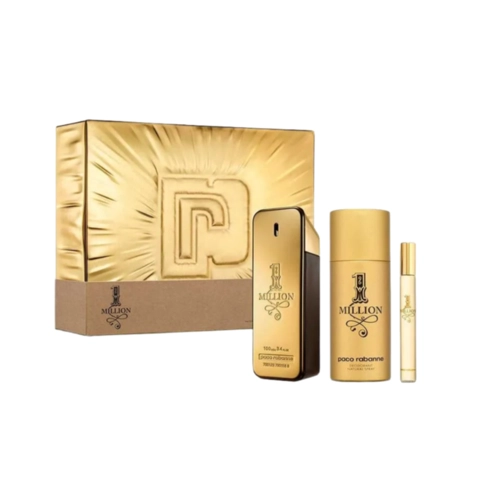 kit paco rabanne one million masculino eau de toilette 100 ml + desodorante 150 ml + travel size 10