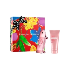 kit carolina herrera 212 heroes for her feminino eau de parfum 80 ml + loçao corporal 100 ml new