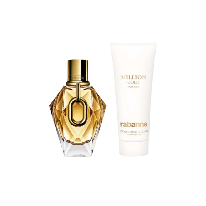 kit paco rabanne million gold feminino eau de parfum 90ml + creme corporal 100ml
