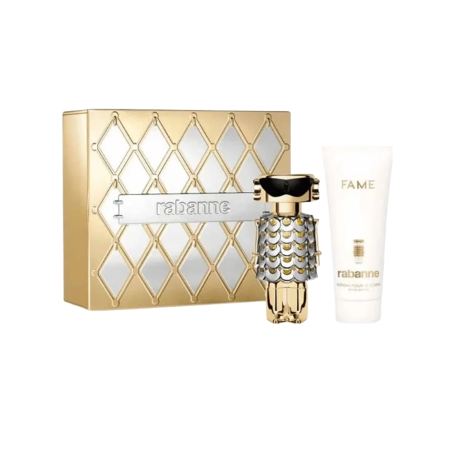 kit paco rabanne fame feminino eau de parfum 80 ml + body lotion 100 ml