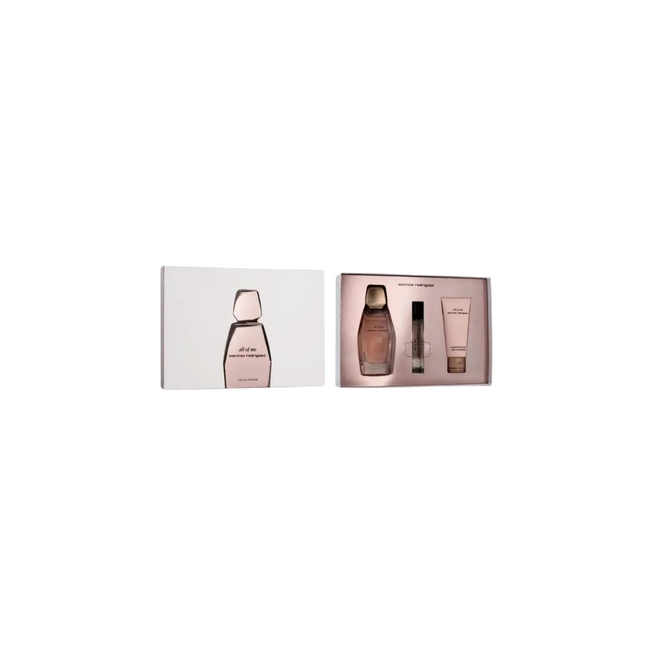 kit narciso rodriguez all of me feminino eau de parfum 90 ml + body lotion 50 ml + mini 10 ml