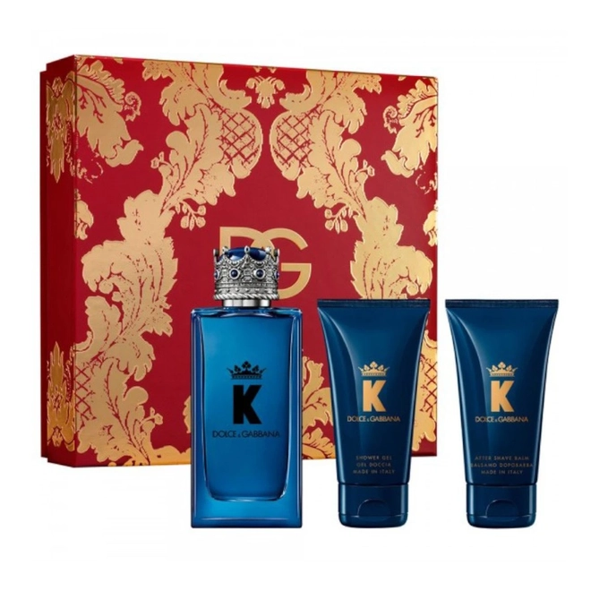 kit dolce&gabbana k masculino eau de parfum 100 ml + gel de banho 50ml + pos barba 50 ml