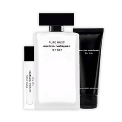 kit narciso rodriguez for her pure musc feminino eau de parfum 100 ml + body lotion 50 ml + mini 10