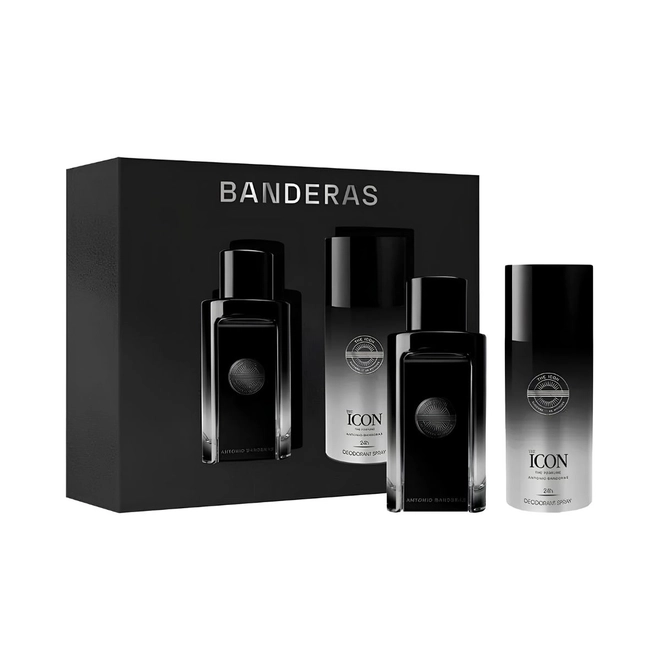 kit antonio banderas the icon masculino eau de parfum 100 ml + desodorante 150 ml