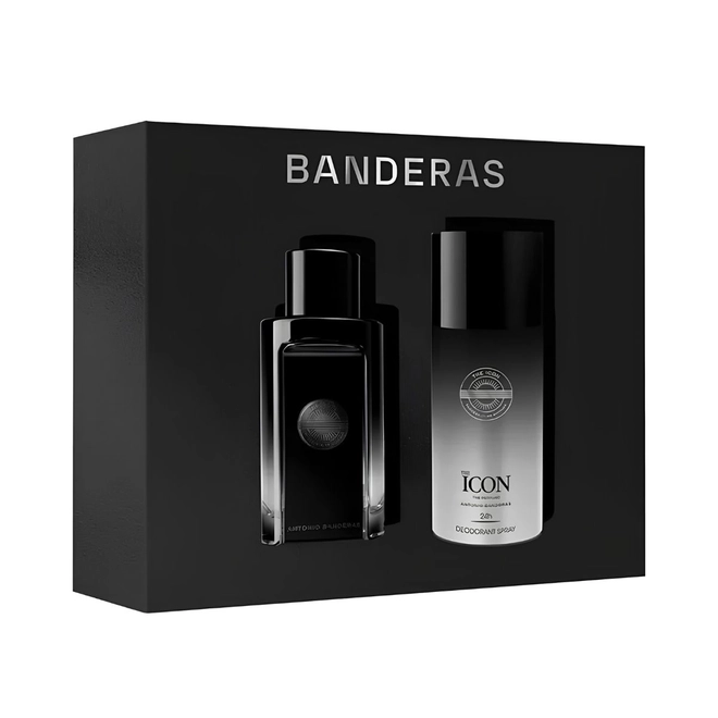 kit antonio banderas the icon masculino eau de parfum 100 ml + desodorante 150 ml