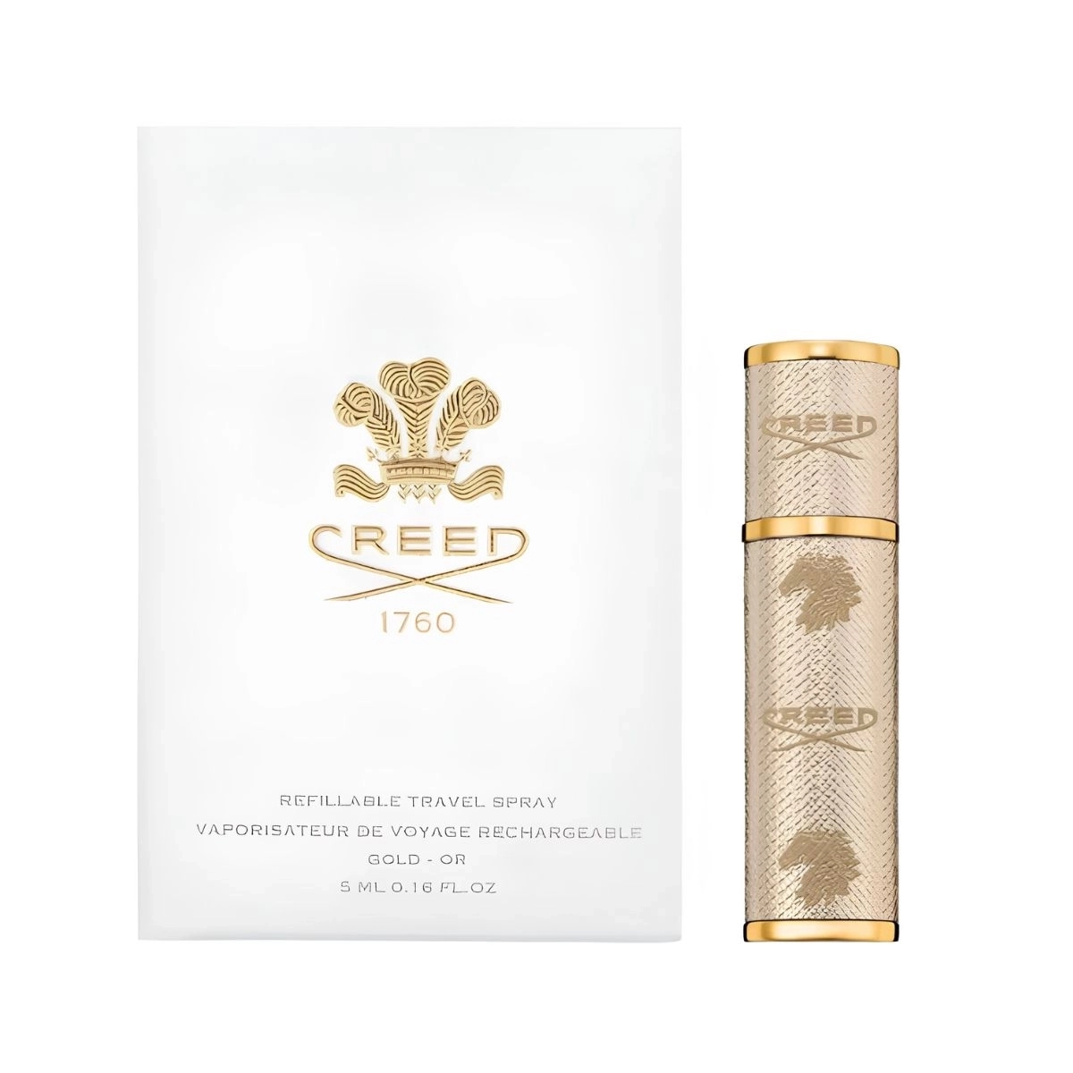 porta perfume creed gold travel size 5ml 2