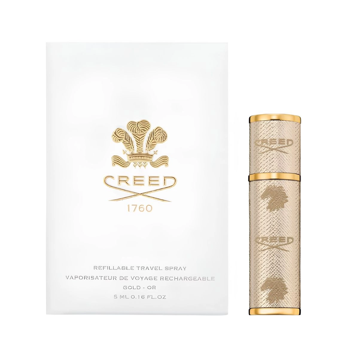 porta perfume creed gold travel size 5ml 5