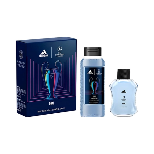 kit adidas uefa champions league goal eau de toilette 100 ml + gel de banho 250 ml