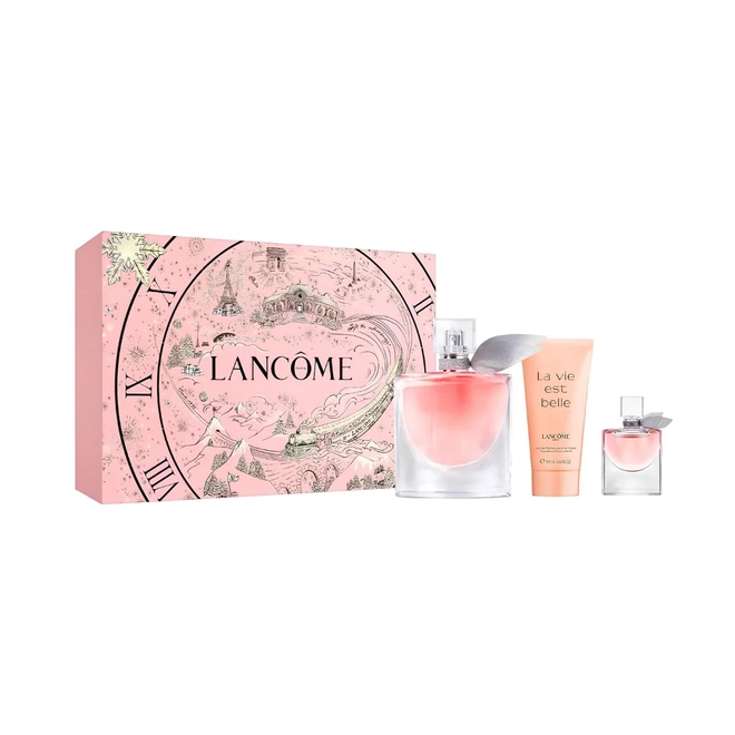 kit lancome la vie est belle feminino eau de parfum 100ml + locao corporal + mini 4ml