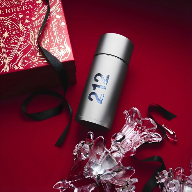 kit carolina herrera 212 men nyc masculino eau de toilette 100 ml + after balm 100 ml + travel size