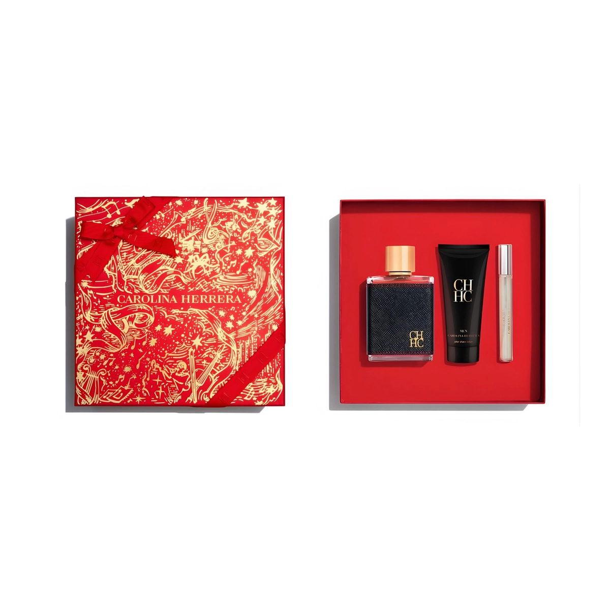kit carolina herrera 212 ch men masculino eau de toilette 100 ml + after balm 100 ml + travel size 1  2