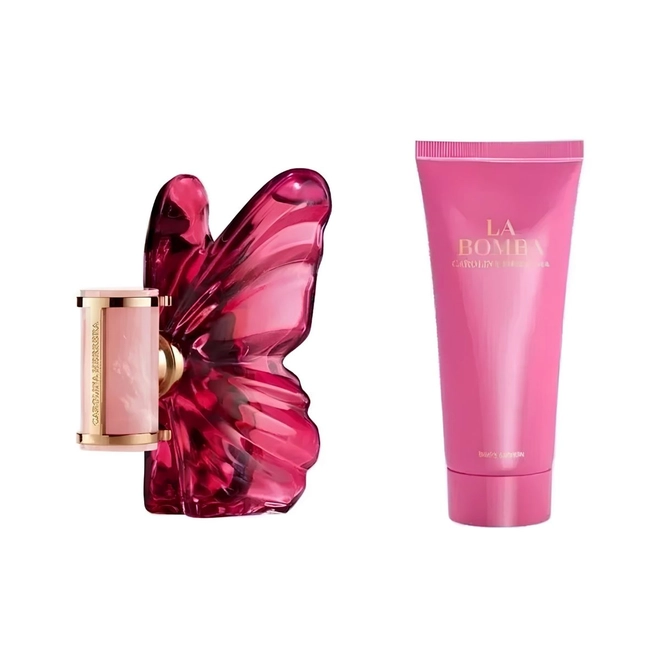 kit carolina herrera la bomba feminino eau de parfum 80 ml + body lotion + travel size 10 ml