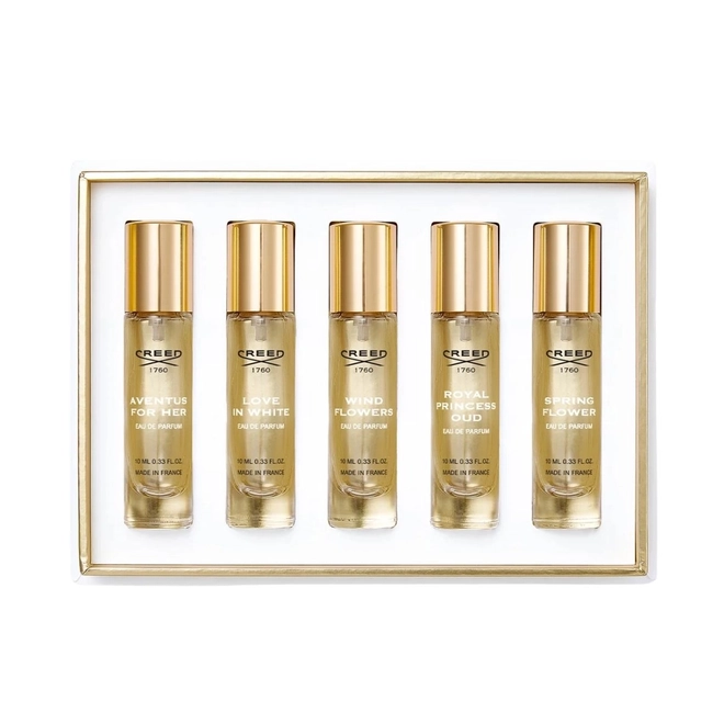 kit creed mini fragrancias feminino (avh, rpo, wfs, liw, sf) 5 x 10 ml