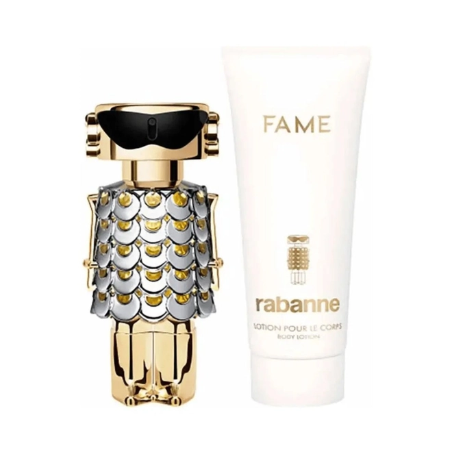 kit paco rabanne fame feminino eau de parfum 80 ml + locao corporal 100 ml