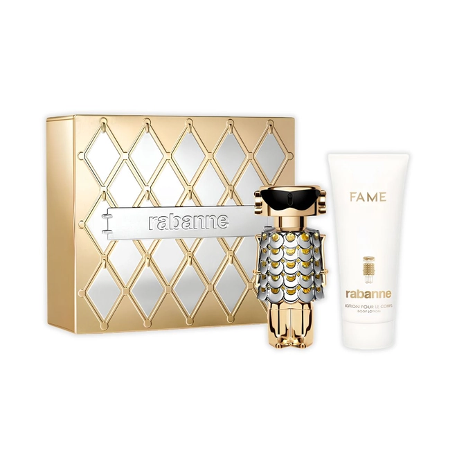 kit paco rabanne fame feminino eau de parfum 80 ml + locao corporal 100 ml