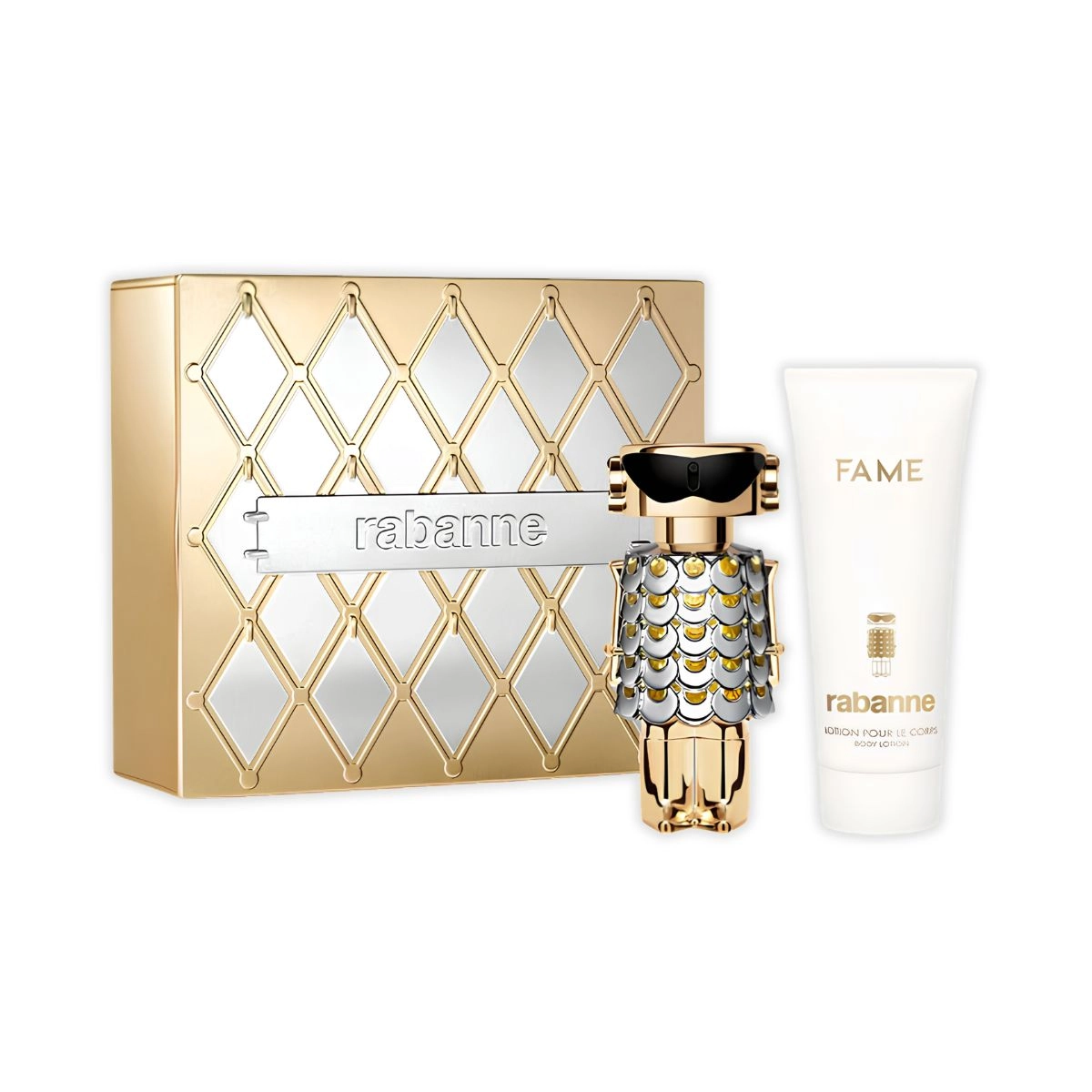 kit paco rabanne fame feminino eau de parfum 80 ml + locao corporal 100 ml  1