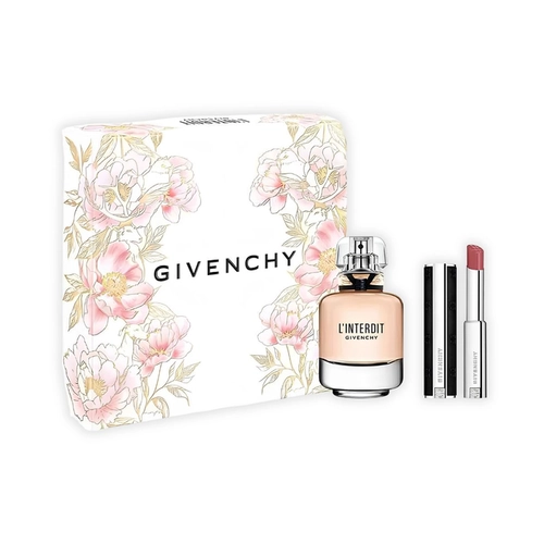 kit givenchy linterdit feminino eau de parfum 80 ml + batom le rouge