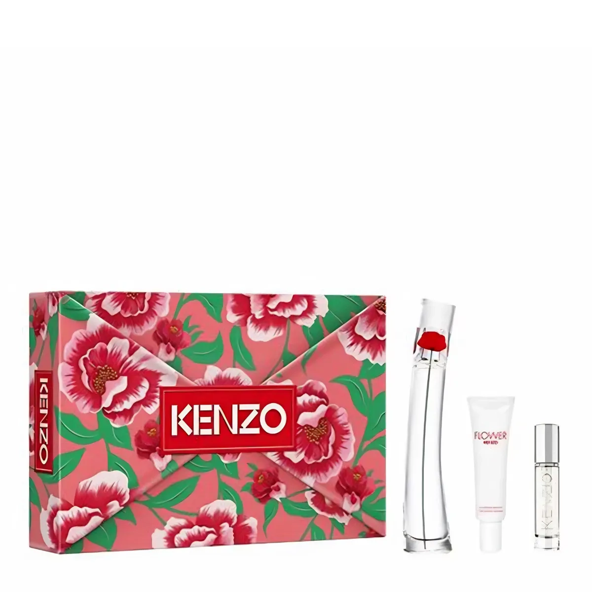kit kenzo flower by kenzo feminino eau de parfum 100 ml + creme corpo 75 ml + mini 15 ml  4