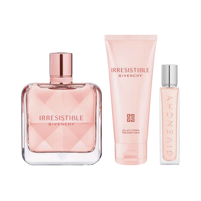 kit givenchy irresistible feminino eau de parfum 80 ml + creme corpo 75 ml + mini 12,5 ml