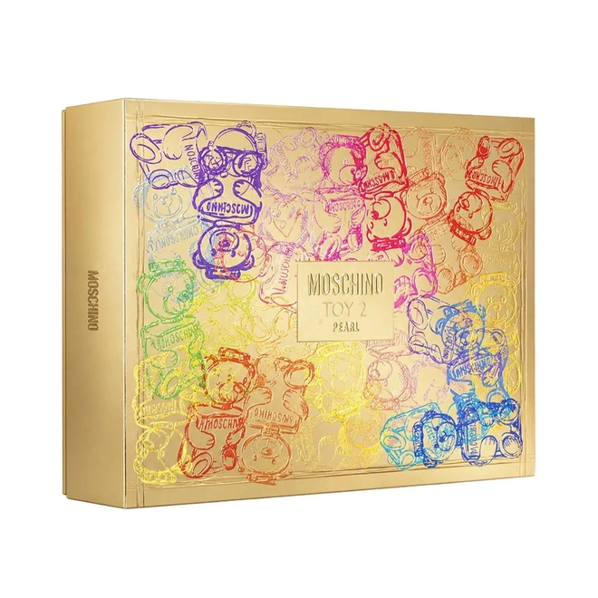 kit moschino toy 2 pearl compartilhado eau de parfum 100 ml + gel de banho 100 ml + locao 100 ml +