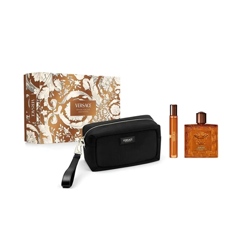 kit versace eros najim masculino eau de parfum 100 ml + mini 10 ml + necessaire