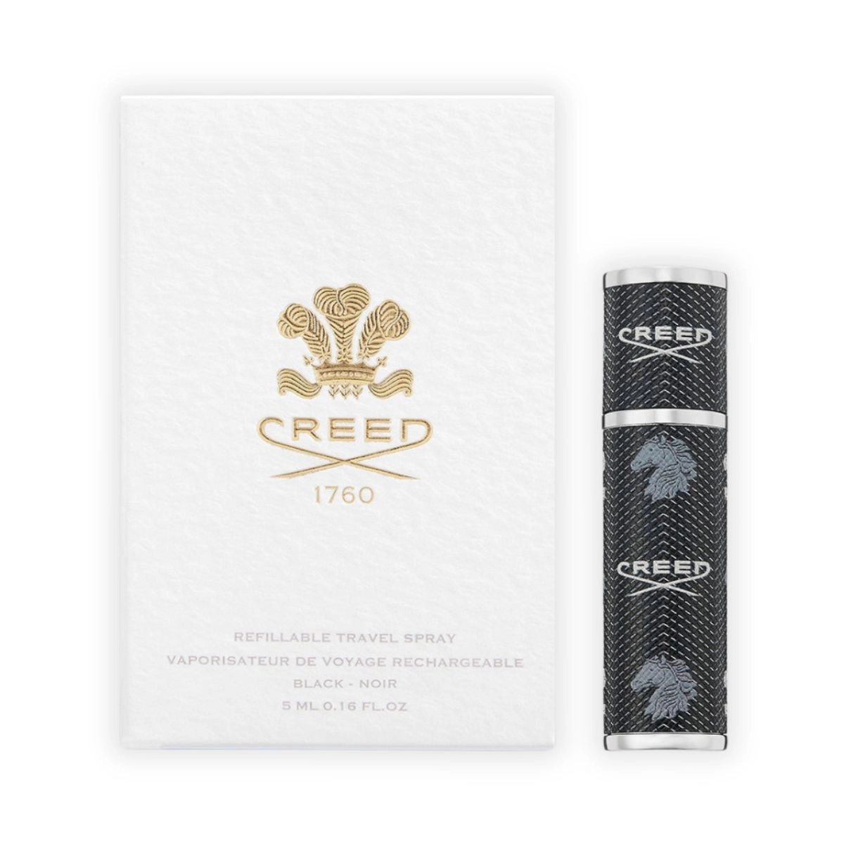 porta perfume creed preto travel size 5ml 5