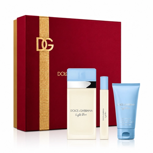 kit dolce&gabbana light blue feminino eau de toilette 100 ml + body lotion 50 ml+ travel 10 ml